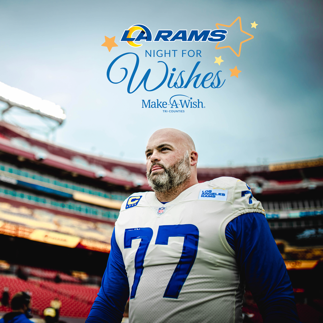 Make-A-Wish Tri-Counties LA Rams Night for Wishes campaign graphic — nonprofit social media results