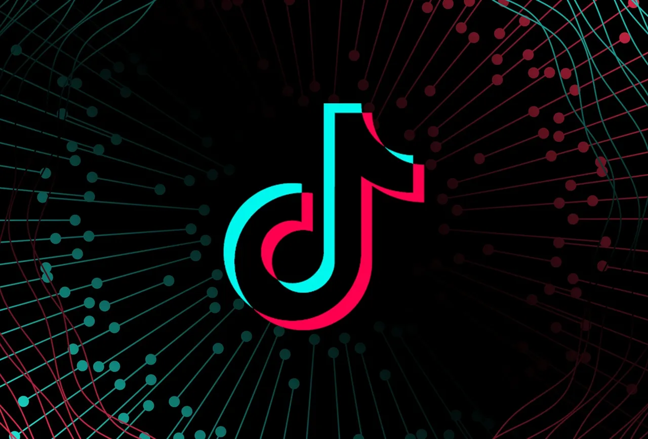 TikTok logo on a dark network background — TikTok's meteoric rise in the US and globally